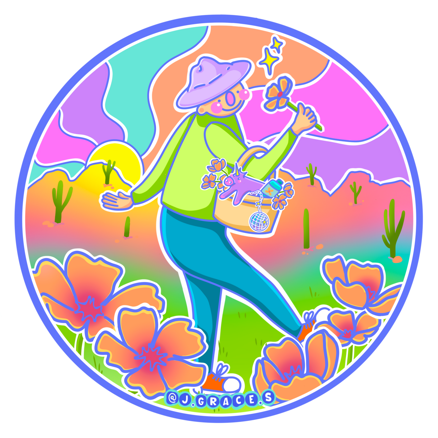 Arizona Poppy STICKER