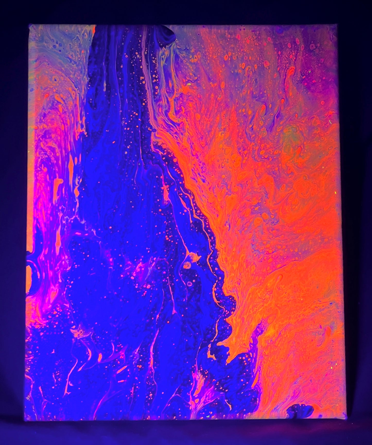 Vibrant Orange and Black Rectangle