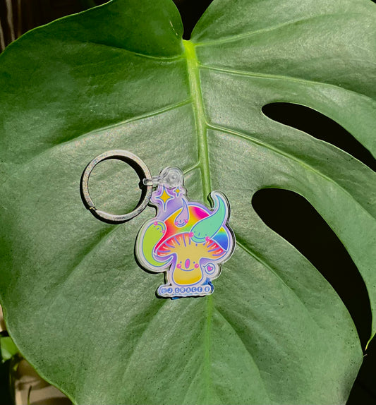 Rainbow Shroom KEYCHAIN